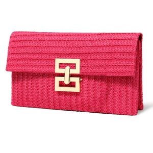 Straw Clutch Purse Crossbody Bag Desner Evening Handbag Casual new